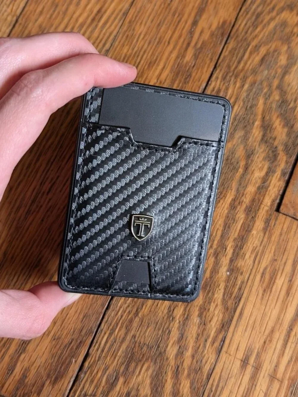 TRAVANDO Swype Slim Wallet for Men Metal RFID Blocking Mens Wallet Card Case